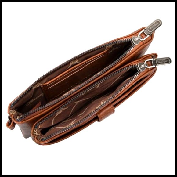 Vegan Leather Crossbody Wallet Purse with Detachable Strap, Multi-Function - Picture 5 of 7